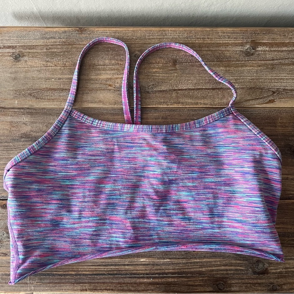 Lululemon Power Y Bold Blue Space Dye Cut Tank Top Size Small
